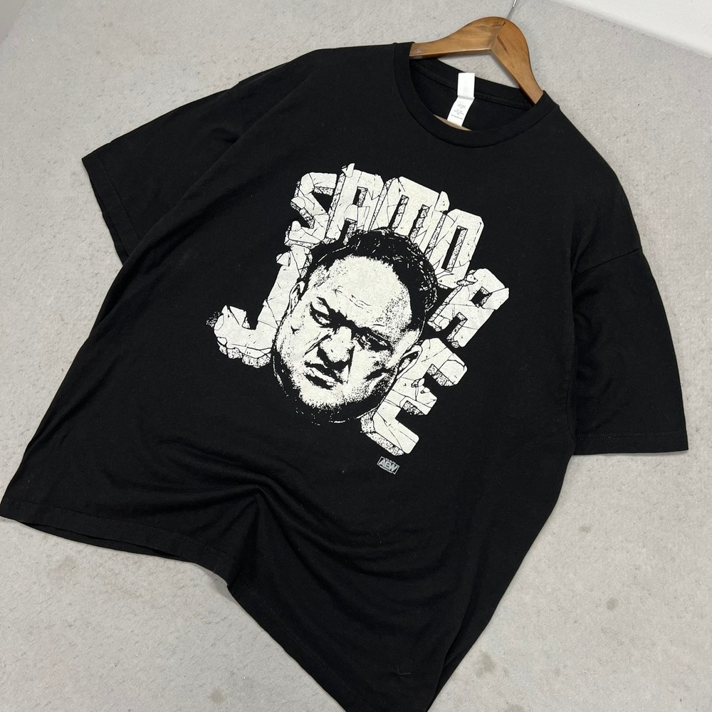 AEW Samoa Joe Wrestling Graphic T-Shirt Black Tultex XXL All Elite Wrestling
